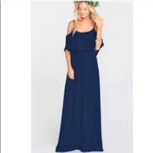 NWT: Show Me Your Mumu Caitlin Ruffle Chiffon Maxi Dress, Size XS